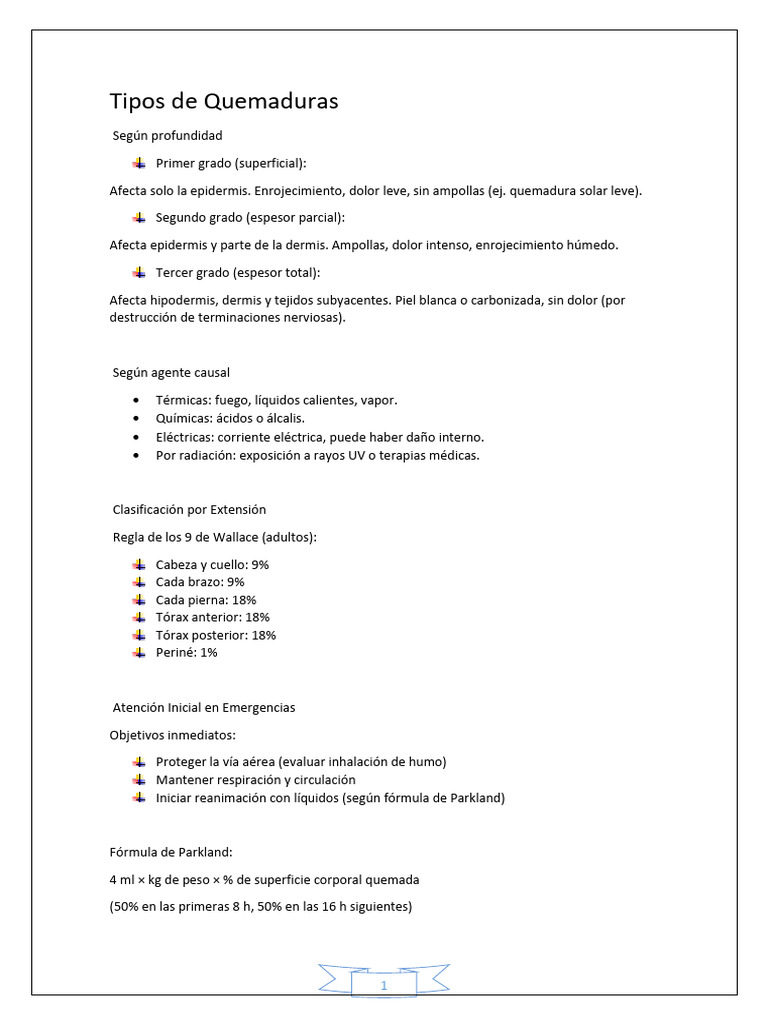 Tipos y Manejo de Quemaduras | PDF | Quemar | Herida