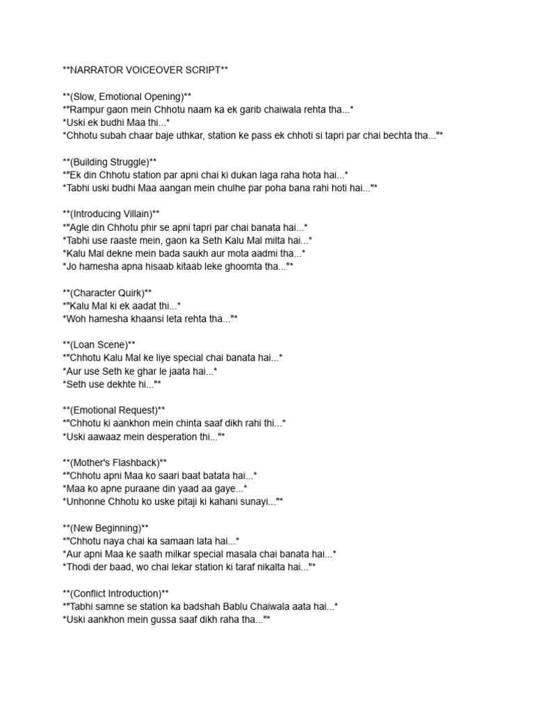 Story 3 Naration Part | PDF