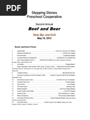 Stepping Stones Beef and Beer