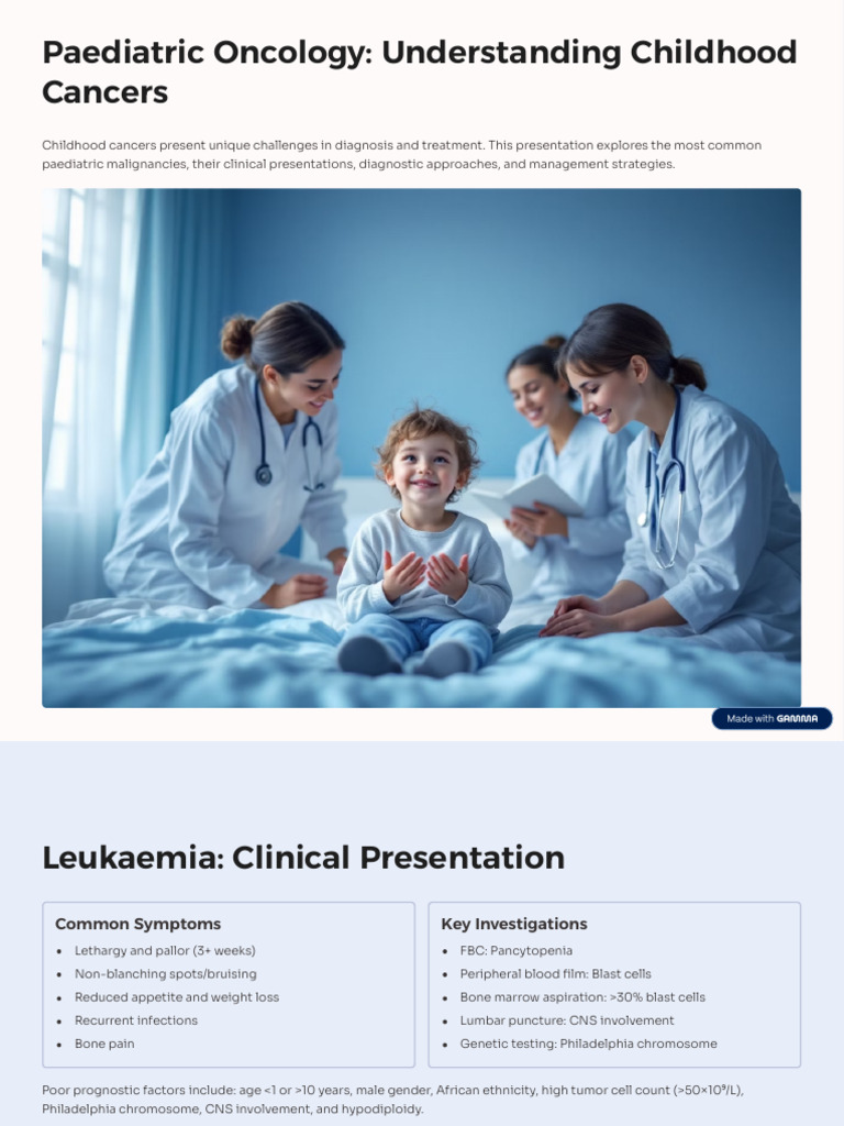 Childhood Cancer Overview and Treatments | PDF | Lymphoma | Leukemia
