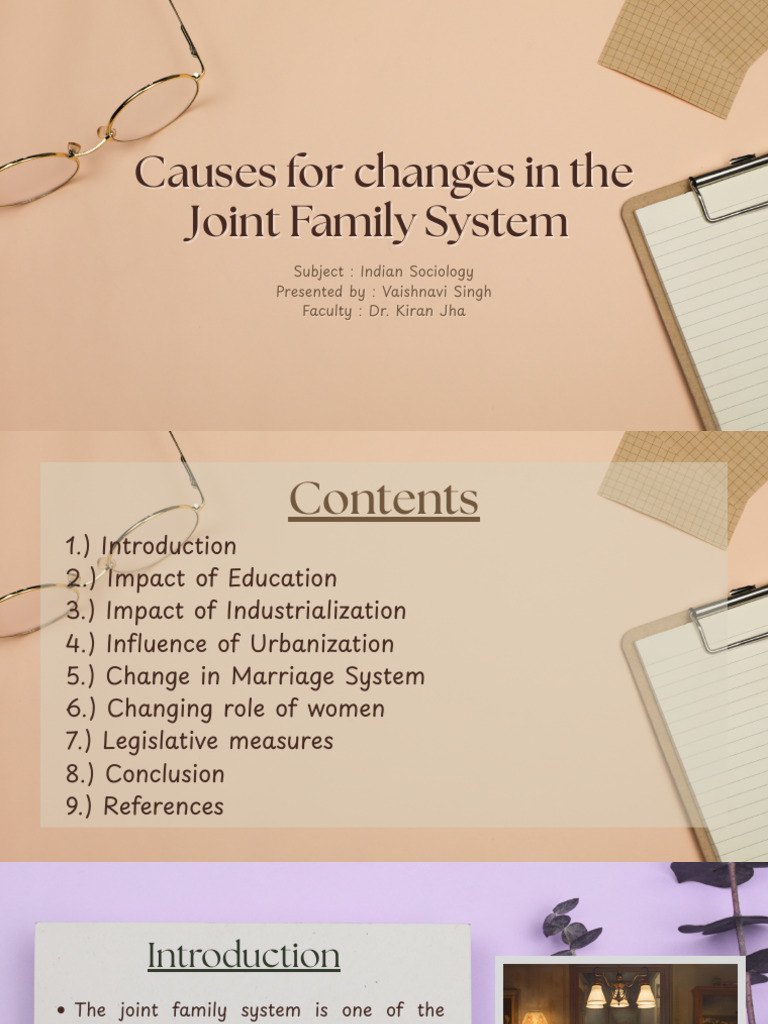 Causes For Changes in The Joint Family System PDF | PDF | Cost Of ...