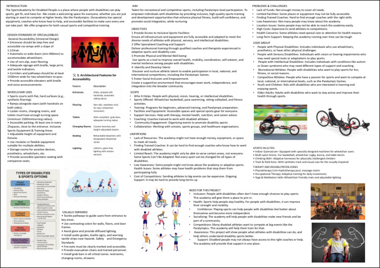 Inclusive Sports Academy for All | PDF | Disability | Accessibility