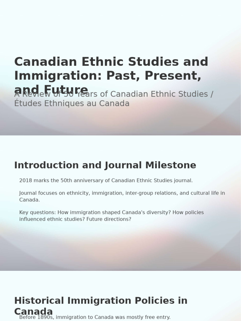 Canadian Ethnic Studies: 50-Year Review | PDF | Racism | Discrimination ...