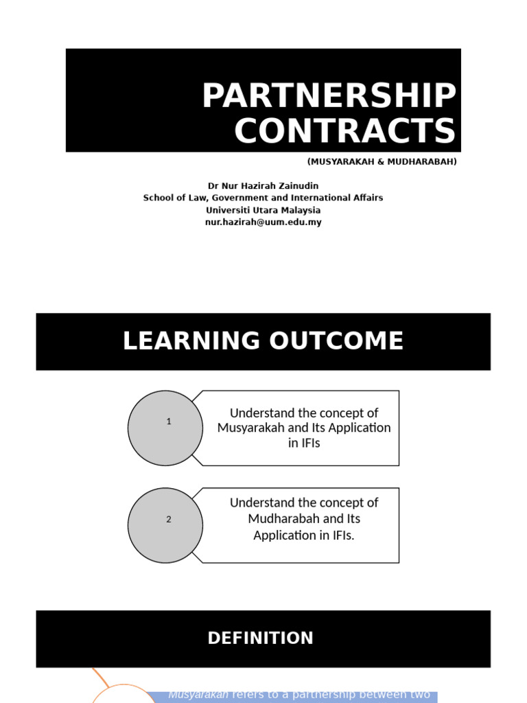 Musyarakah and Mudharabah Contracts | PDF | Partnership | Private Law