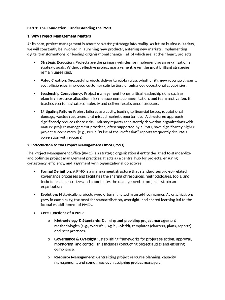 Understanding the Project Management Office | PDF | Agile Software ...