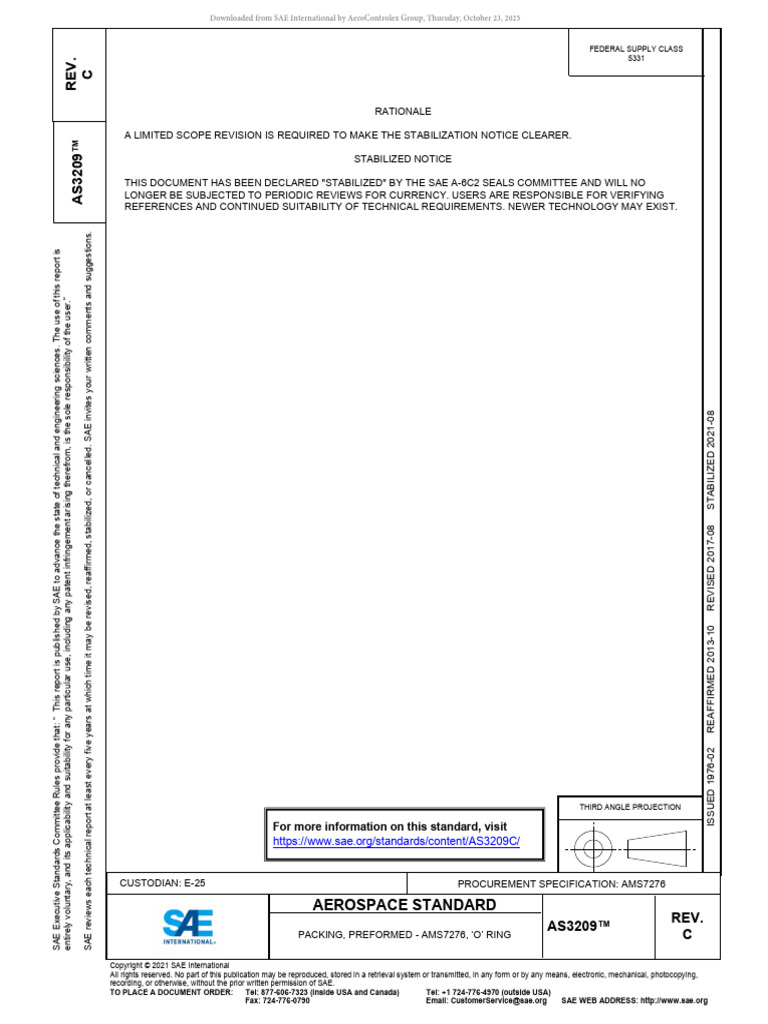 AS3209™ Preformed Packing Standards | PDF