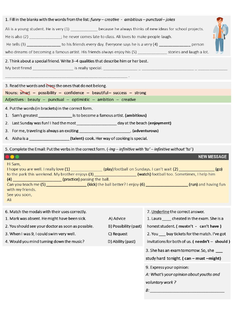 Holiday Review 2nd Bac | PDF