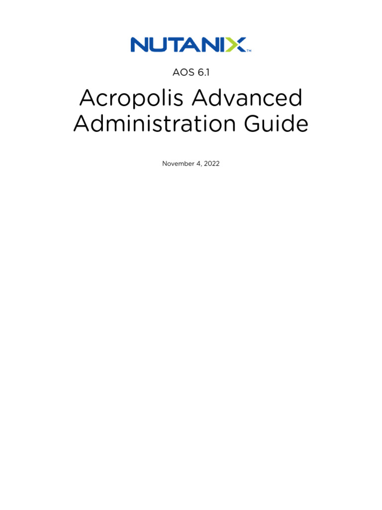 Nutanix AOS 6.1 Administration Guide | PDF | Virtual Machine ...