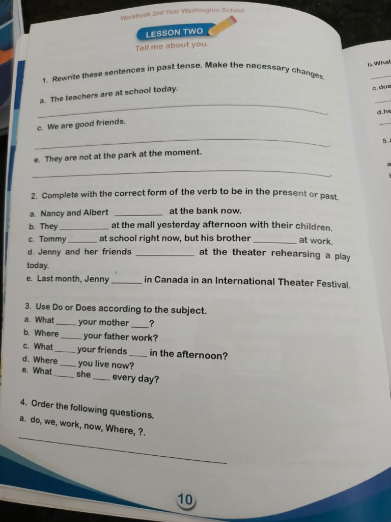 Past Tense and Verb Exercises Workbook | PDF | Chess | Chess Theory