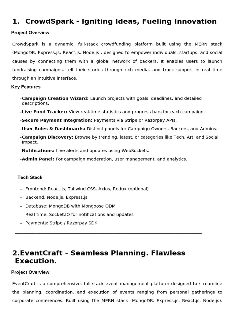 FSD Internship Project Overview | PDF | Computing