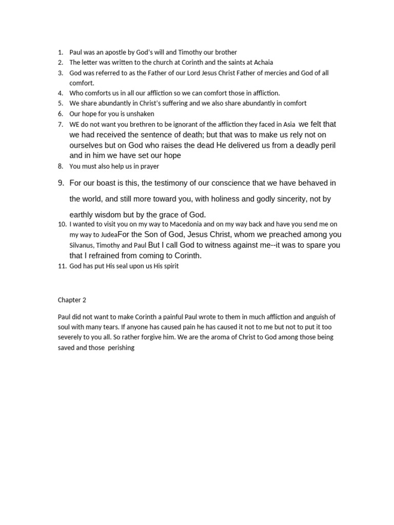 Insights from Paul's Letter to Corinth | PDF | Paul The Apostle | Jesus