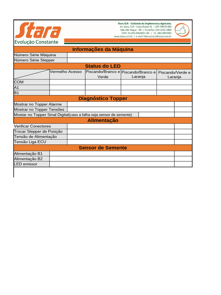 Check List StepperIrinelson | PDF