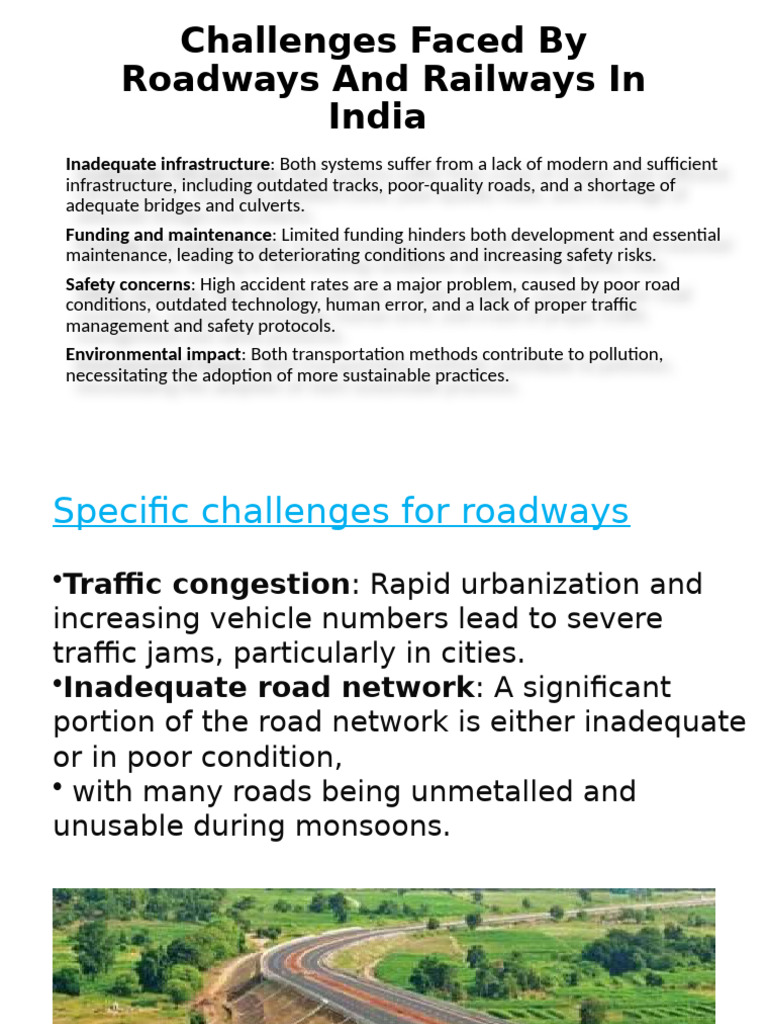 Challenges in India's Road and Rail Systems | PDF