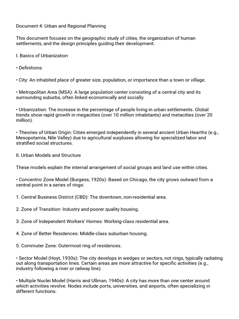 Urban and Regional Planning PDF | PDF | City | Suburb