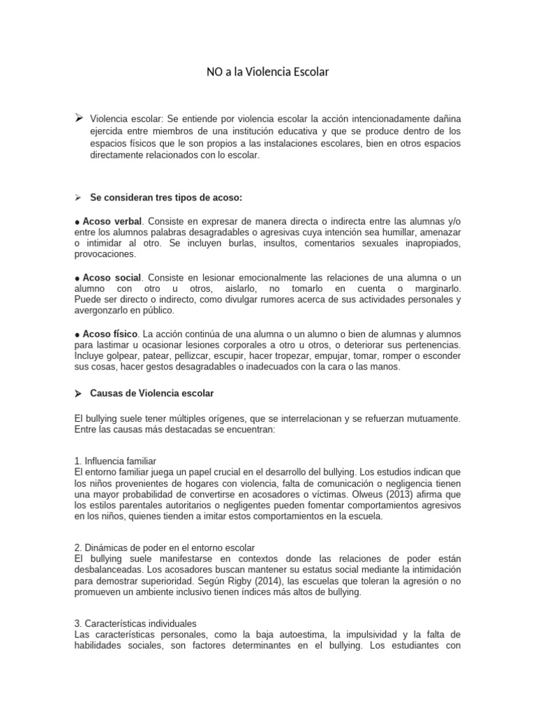 Prevención de la Violencia Escolar | PDF | Violencia | Psicología Social
