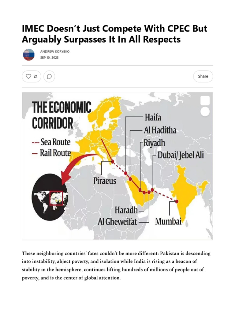 IMEC vs CPEC: A Strategic Comparison | PDF | Pakistan | Economies