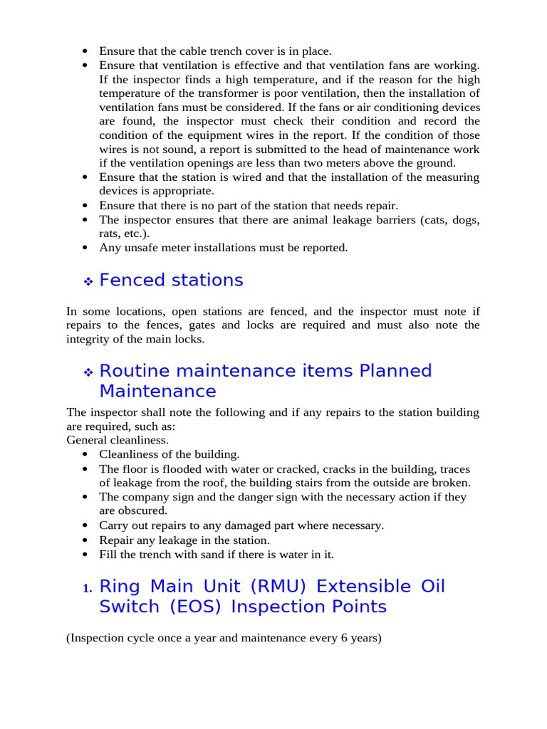 Transformer and Equipment Inspection Guide | PDF | Transformer | Fuse ...
