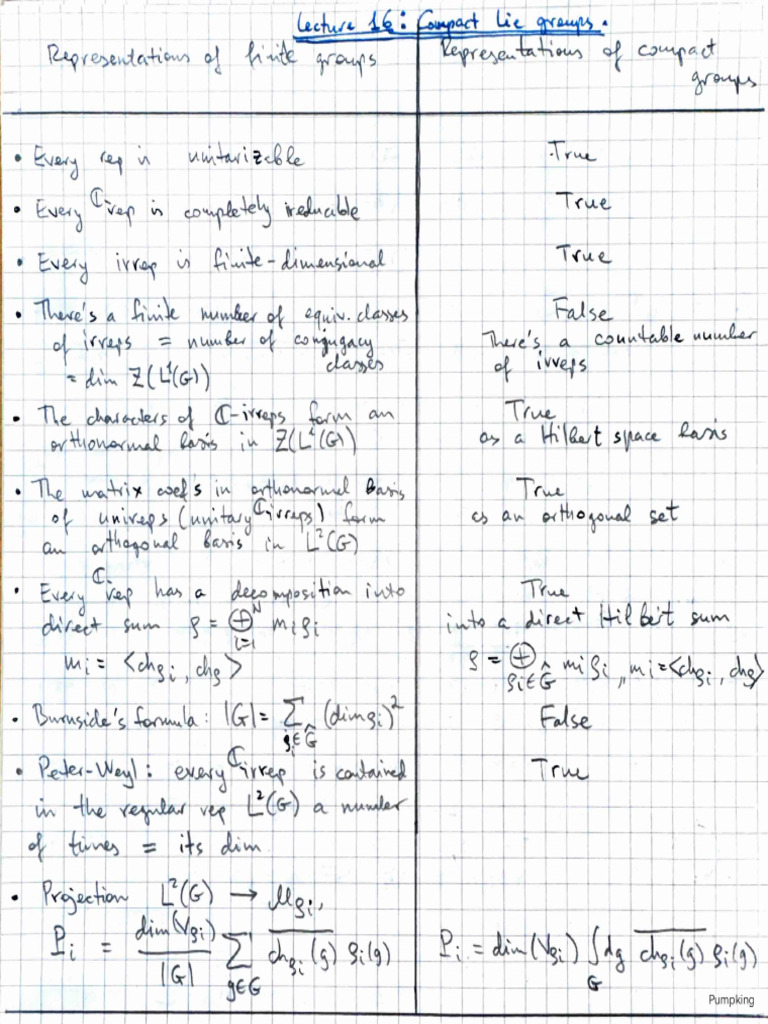 Lecture 16 Representation Theory | PDF
