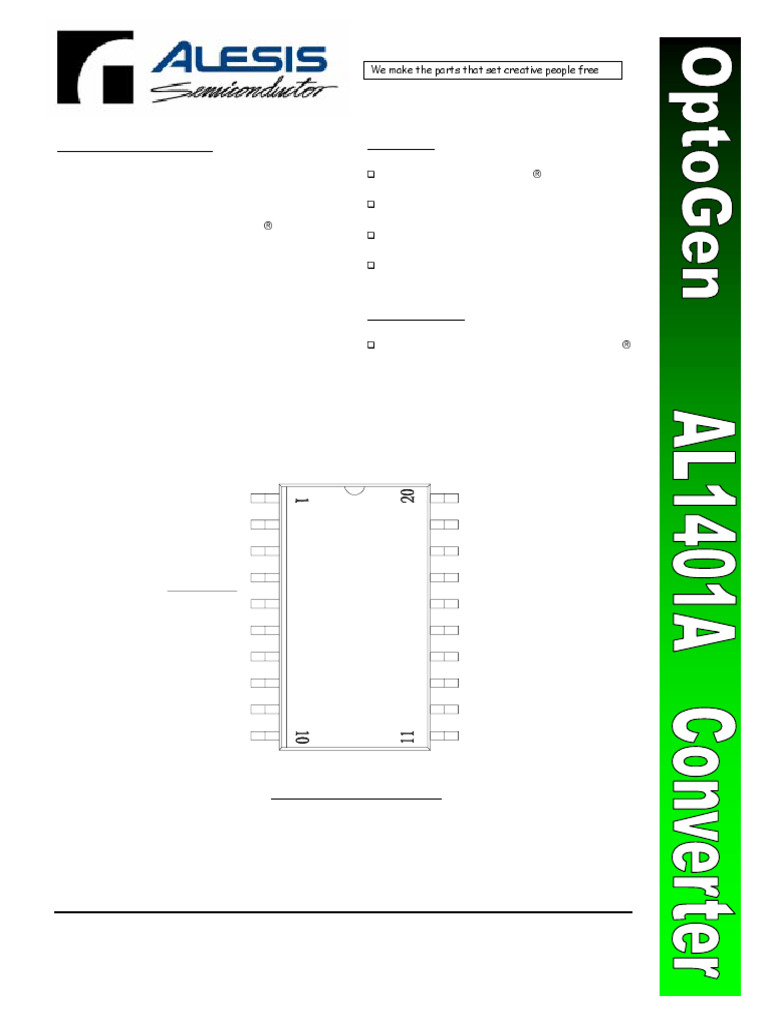 AL1401A | PDF | Digital To Analog Converter | Computer Engineering