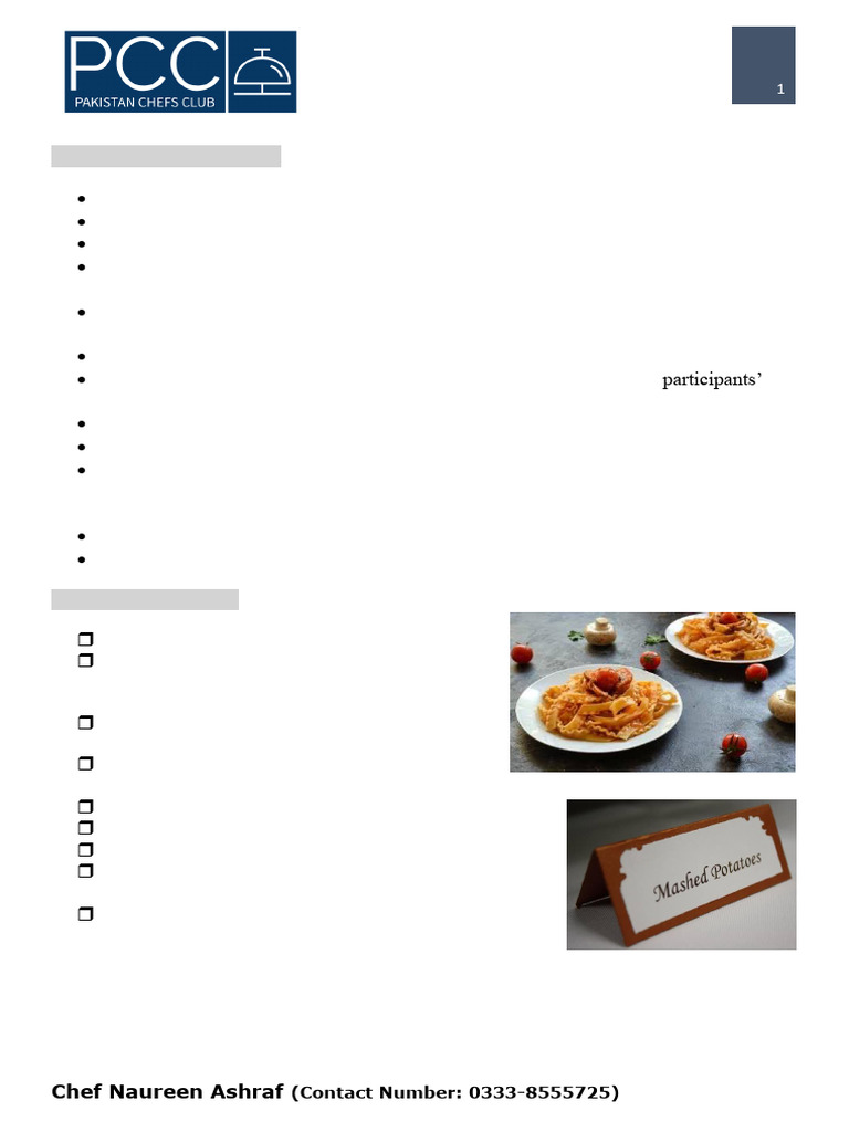 Cooking Competition Rules and Guidelines | PDF | Tableware | Chef