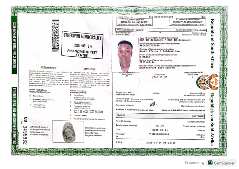 Temporary License | PDF
