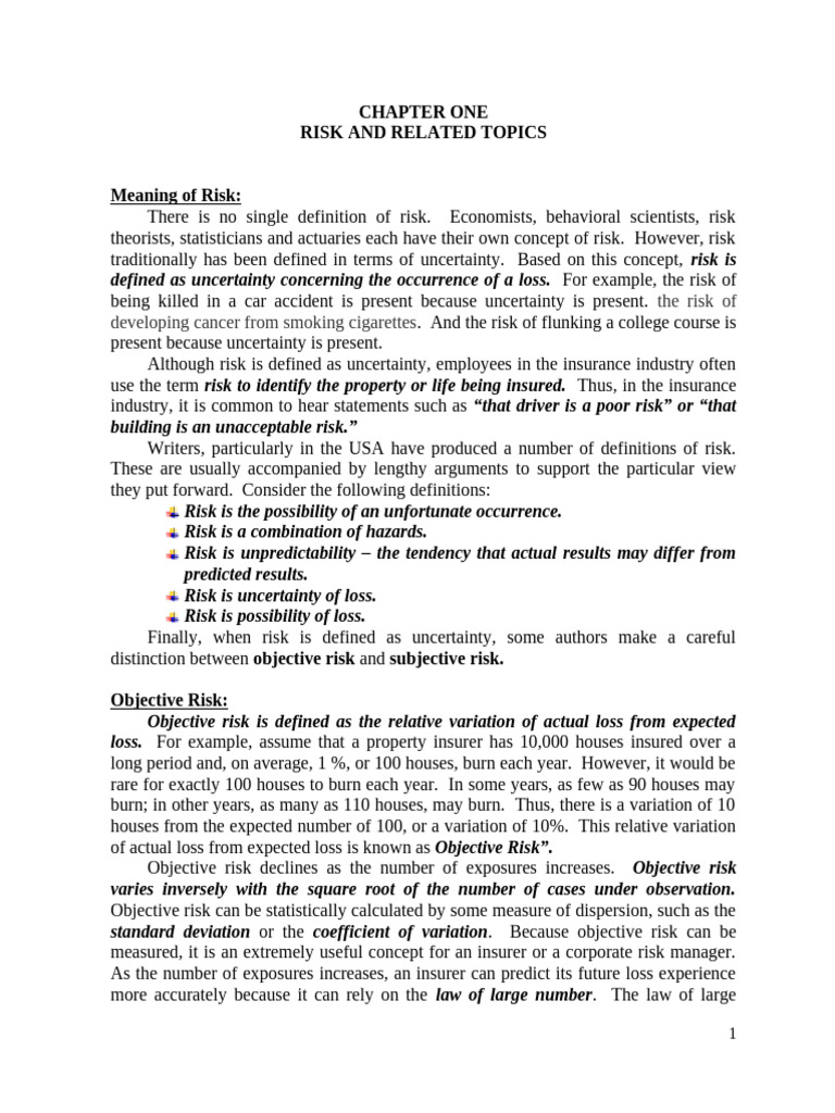 Understanding Risk: Definitions & Types | PDF | Risk | Probability