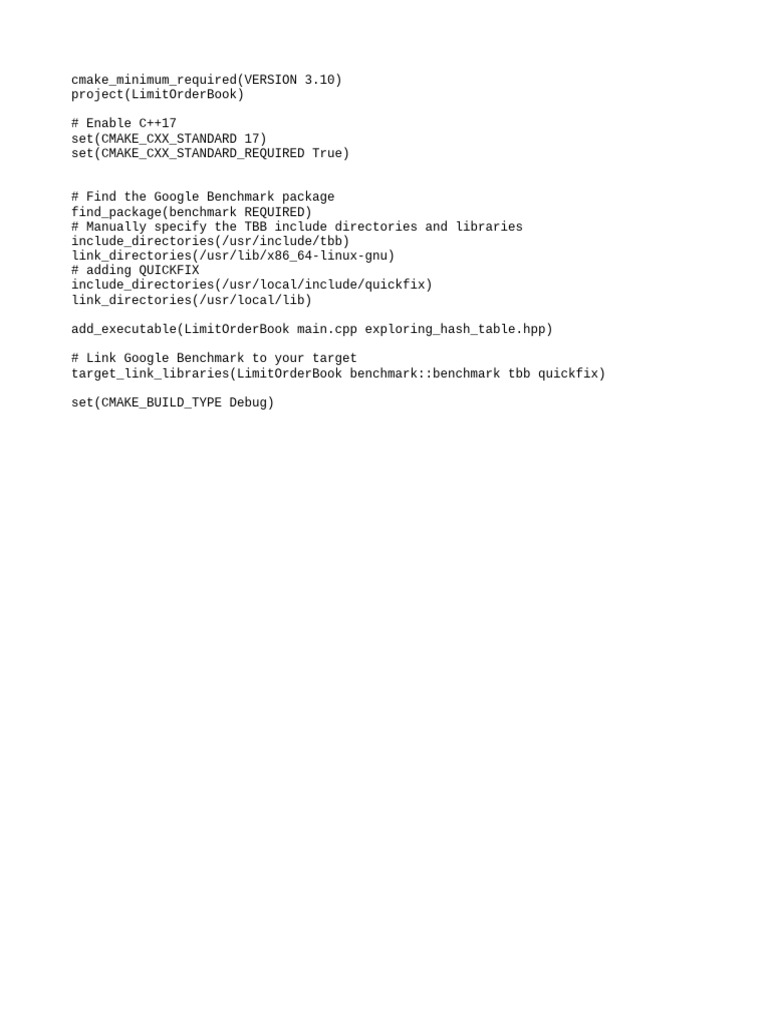 CMake Setup for C++17 Project | PDF