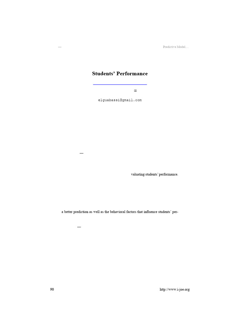 Predicting Student Performance with ML | PDF | Mean Squared Error ...