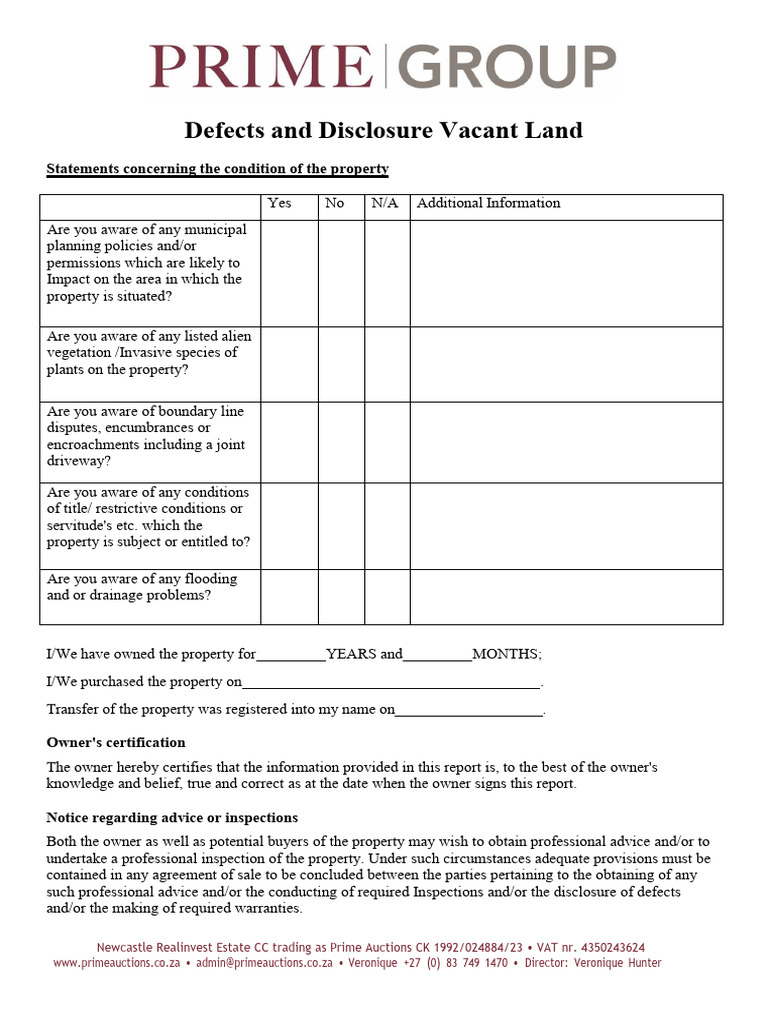 Newcastle Vacant Land Disclosure Report | PDF | Justice | Crime & Violence