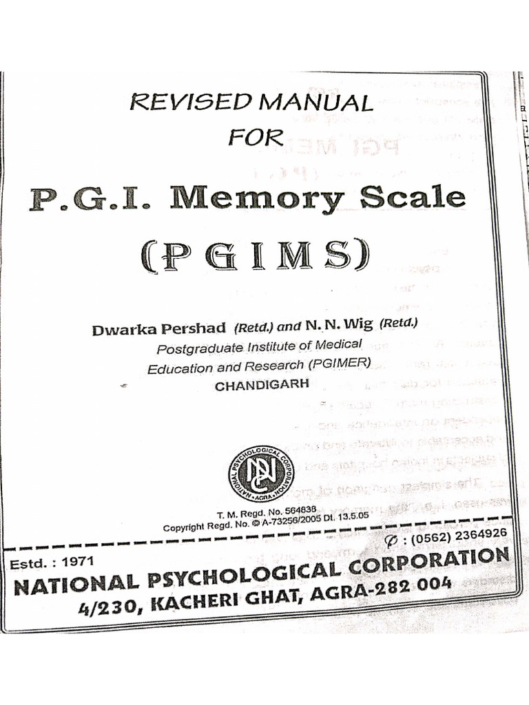 Pgi Memory | PDF