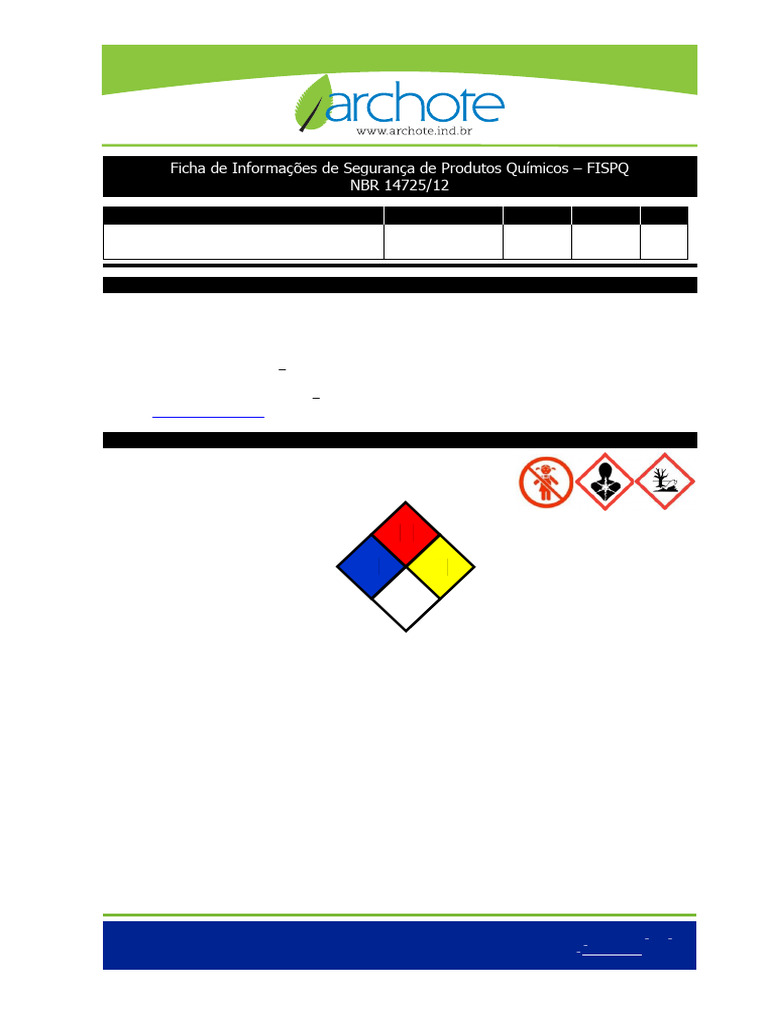 Ficha Tecnica Detergente Clorado Archote | PDF | Química