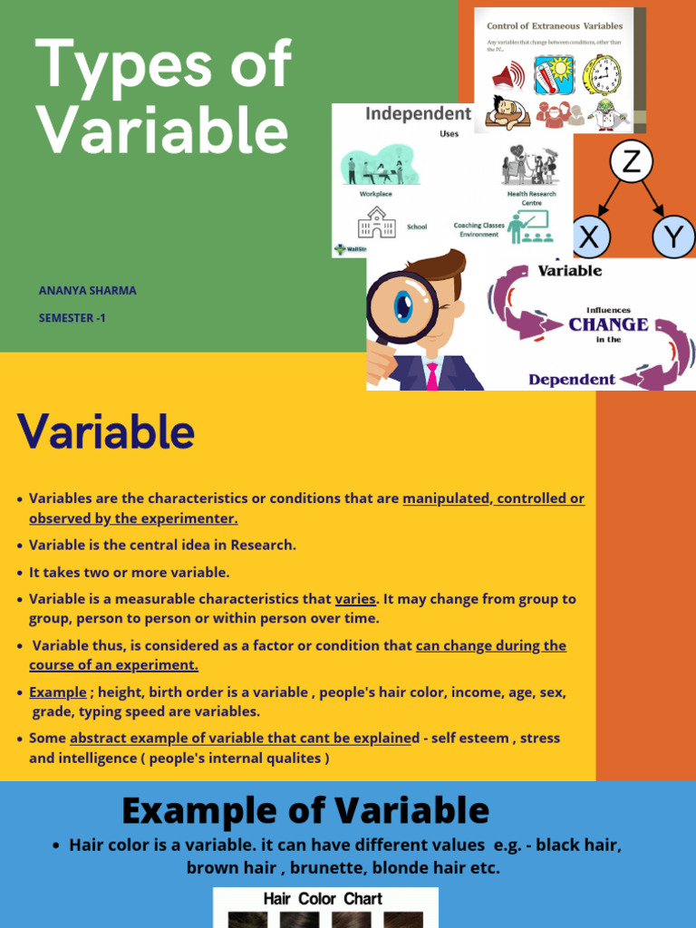 Types of Research Variables Explained | PDF | Experiment | Dependent ...