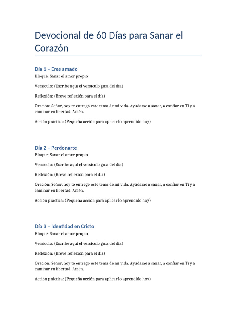 Devocional de 60 Días para Sanar | PDF | Oración | Espiritualidad