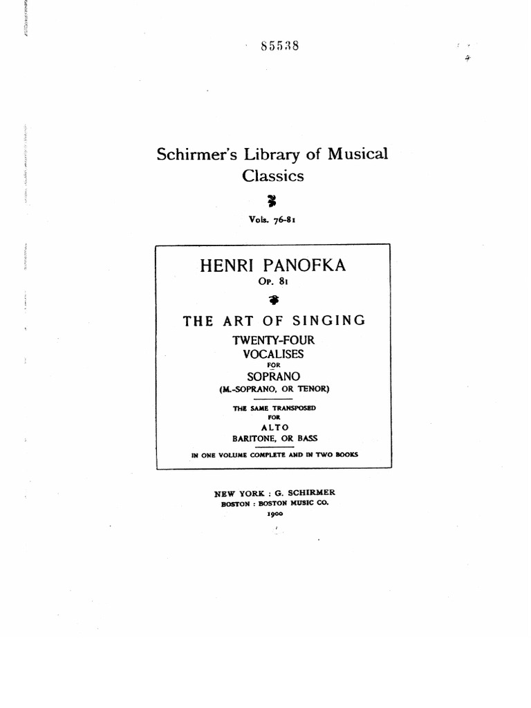 Panopfka Op 81 | PDF