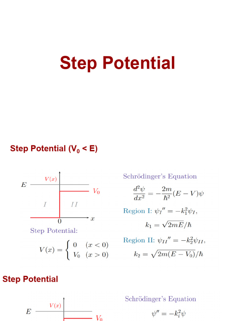 Understanding Step Potential in Physics | PDF