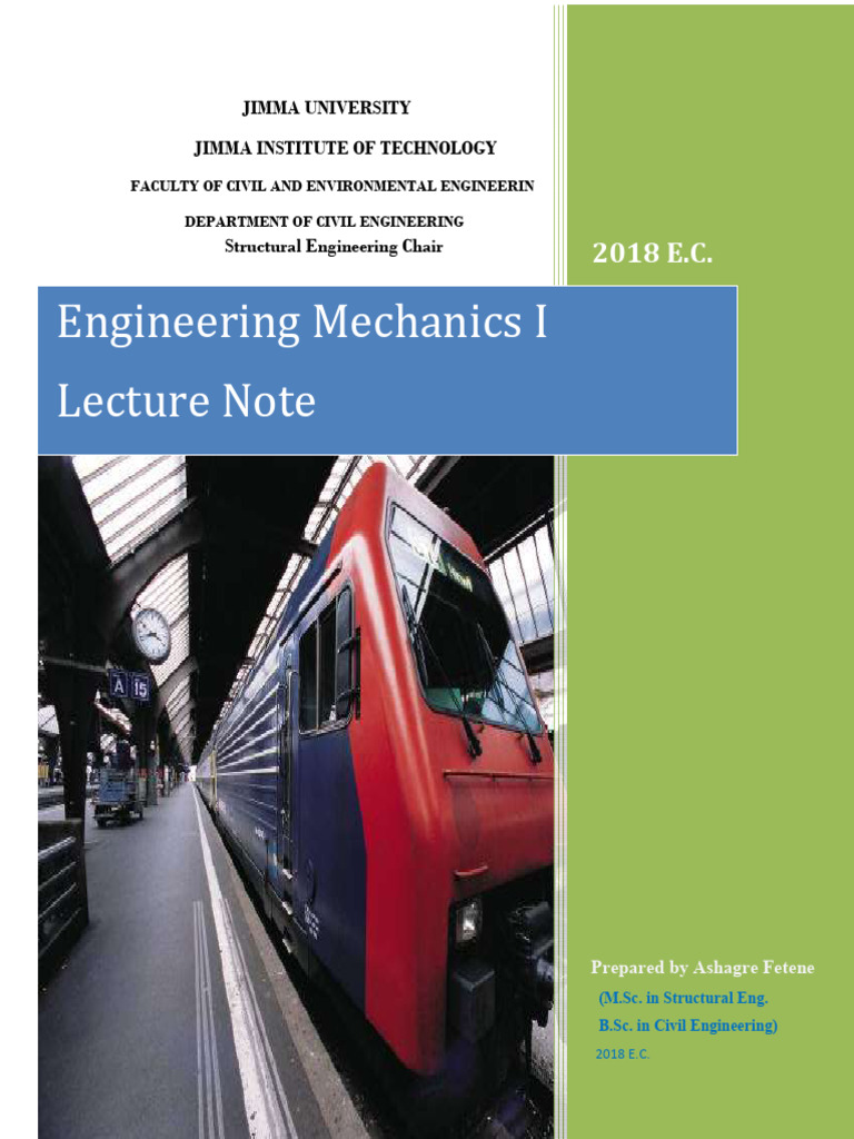Engineering Mechanics I Lecture Notes | PDF | Deformation (Engineering ...