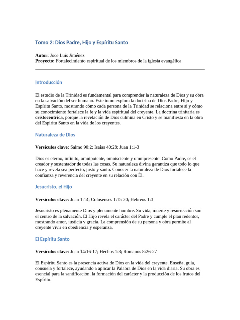 Comprendiendo la Trinidad en el Cristianismo | PDF | espíritu Santo ...