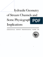 (040) the Hydraulic Geometry of Stream Channels and Some Physiographic Implications