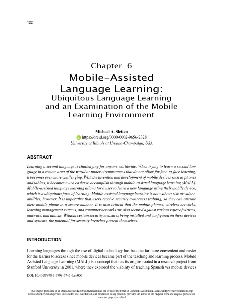Mobile-Assisted Language Learning Insights | PDF | Security | Computer ...