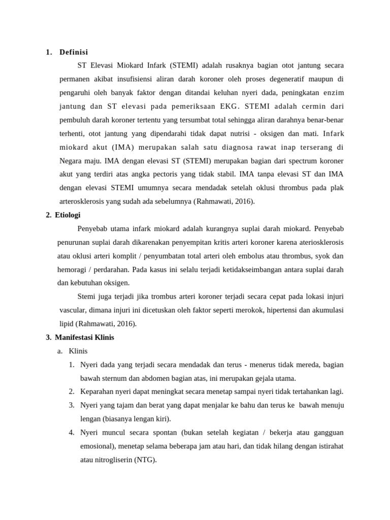 Pemahaman STEMI: Gejala dan Penanganan | PDF