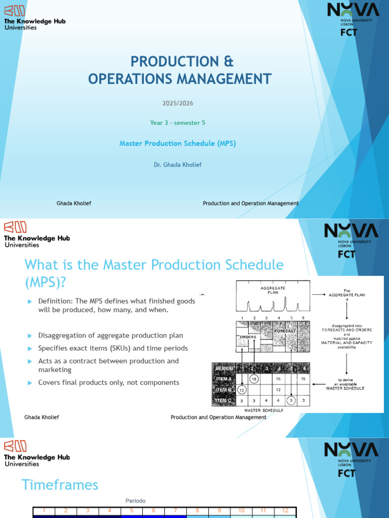 Master Production Schedule Overview | PDF | Business Process ...