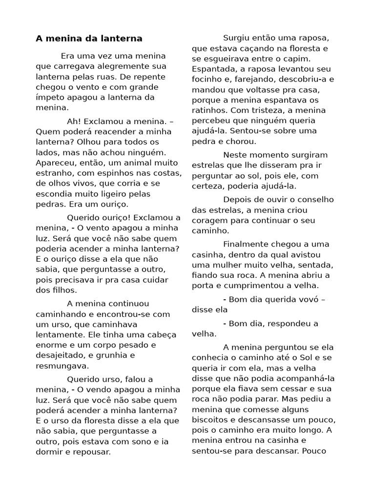 A menina da lanterna | PDF | Sol