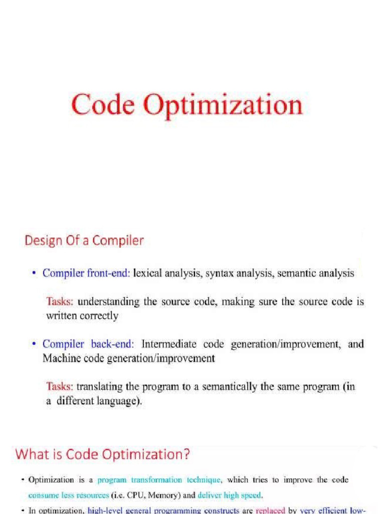Code Optimization | PDF