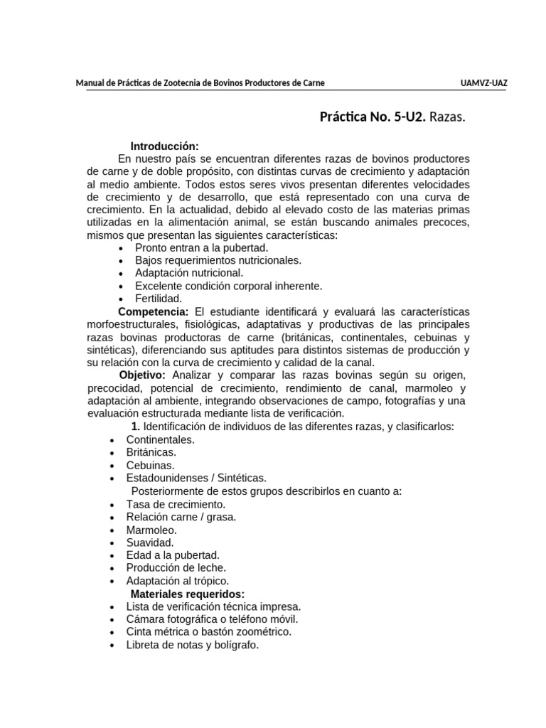practica 5 | PDF | Carne