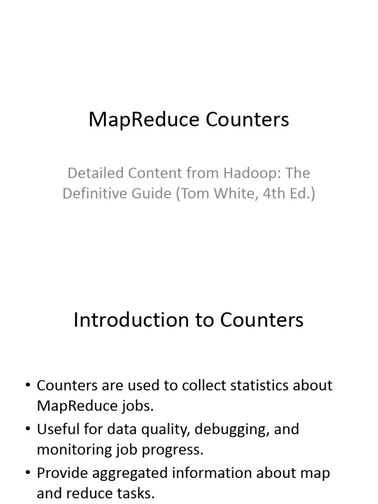 Understanding MapReduce Counters in Hadoop | PDF | Apache Hadoop | Map ...