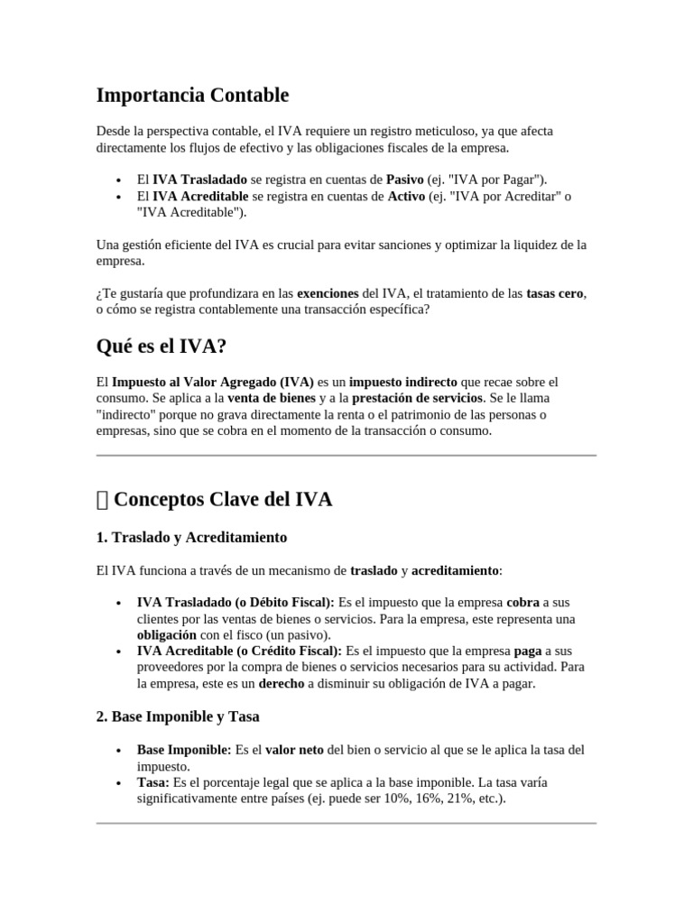 Gestión Contable del IVA en Empresas | PDF | Impuesto al valor agregado ...