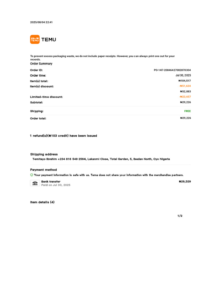 Print For TEMU | PDF