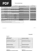 Final Cost Reporting Template