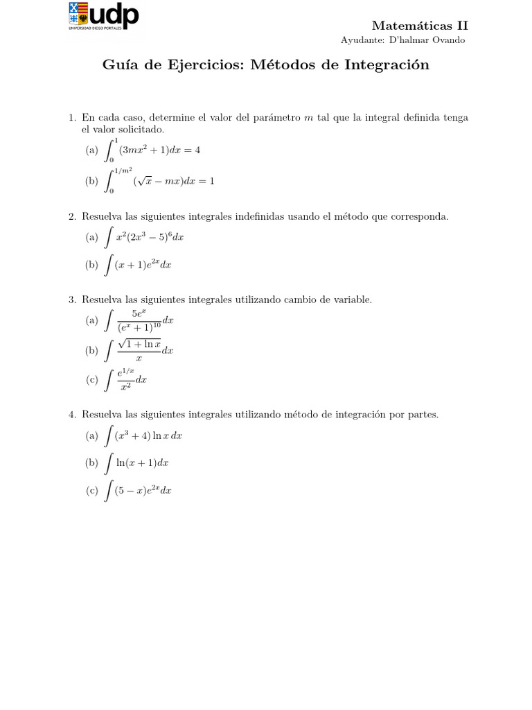 Taller de Practica | PDF | Integral | Logaritmo