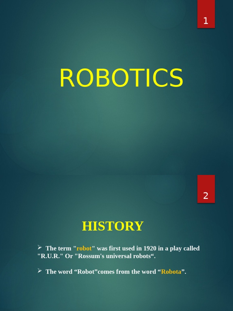 Overview of Robotics and Its Applications | PDF | Robot | Robotics